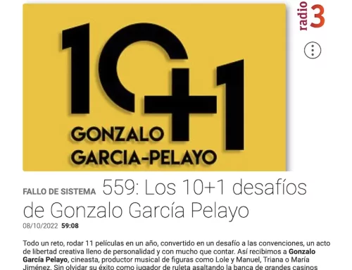 Fallo de sistema 559 Los 10+1 desafíos de Gonzalo García Pelayo