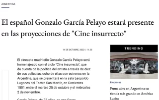Artículo en El destape de Argentina sobre el cine de Gonzalo G.P.