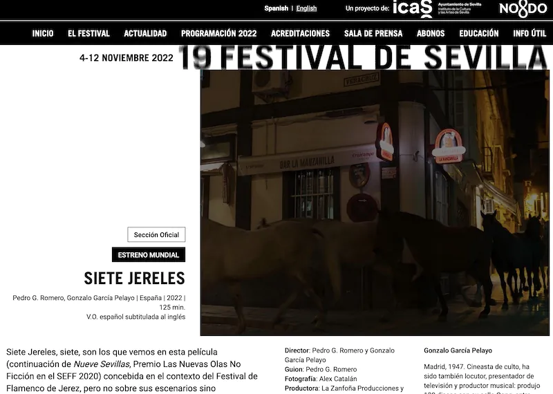 Festival de Cine Europeo de Sevilla Siete Jereles