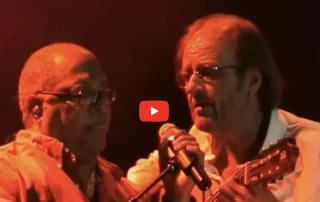 Pablo Milanes y Luis Eduardo Aute en una actuación