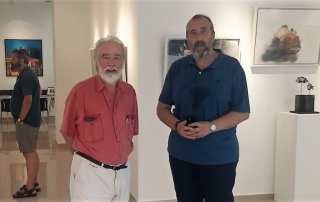 Con Juanma Canseco y Pepe Freire, visitando la exposición de acuarelas de Antonio Alvarez del Pino