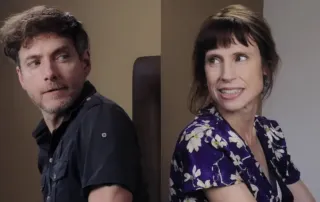 Salón de uñas. protagonistas Martín Aletta y Laura Nevole